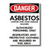 Daner of Asbestos Sign